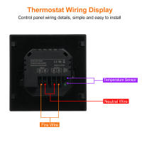 Termostato Inteligente 16A Para Calentamiento Por Piso Con Pantalla Táctil LED Control De Temperatura 85-265V Electrónico - details 7