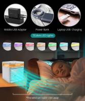 Aire Acondicionado Portátil Silencio, Mini Enfriador de Aire, 4 en 1 Ventilador Purificador de Aire y Humidificador con 7 Luces y Depósito de agua Led para Hogar Oficina - details 2