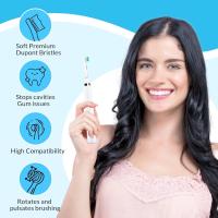 Cabezales de recambio para cepillos de dientes eléctricos profesionales, recambio de cabezales Precision Clean Brush compatible con 7000/Pro 1000/9600/ 5000/3000/8000 (pack de 16), mediano, blanco,Envío rápido - details 7