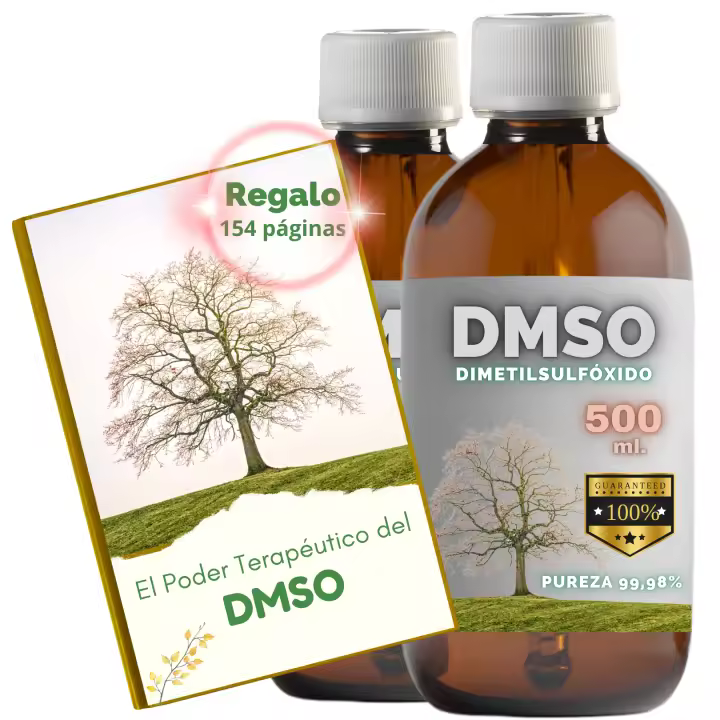 2 X DMSO QWell® 500 ml. |  Calidad Farmacéutica 99,98% -Ph Eur- | Regalo de la Guía Definitiva del DMSO (+ de 150 páginas) | Envasado en  Frascos Vidrio Ámbar | Con Precinto de Seguridad, Gotero y Vasito Dosificador de Regalo. - 1