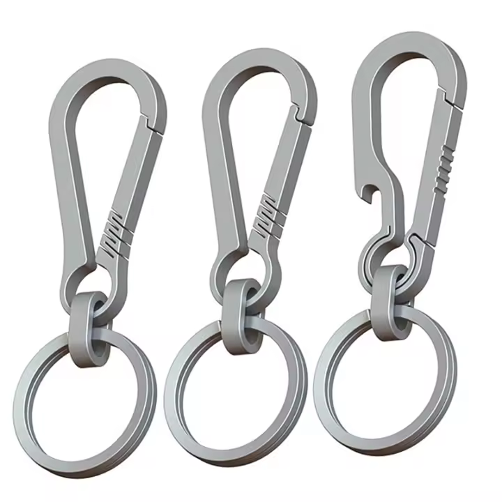 Llavero De Aleación De Titanio Con Hebilla EDC Herramienta Exterior Regalo Para Hombre Accesorios De Coche Llavero Colgante Pendant - 1