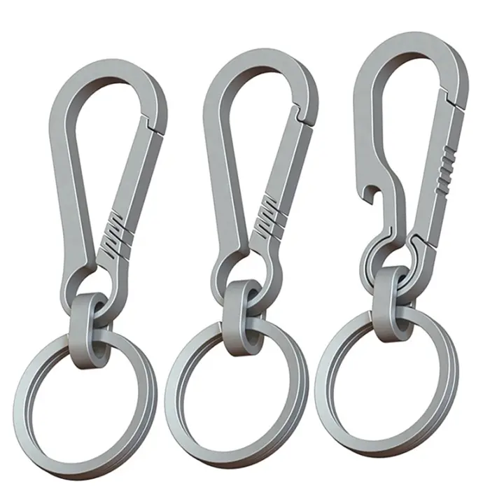 Llavero De Aleación De Titanio Con Hebilla EDC Herramienta Exterior Regalo Para Hombre Accesorios De Coche Llavero Colgante Pendant - 1