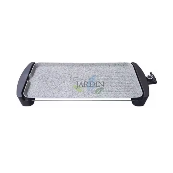 Suinga Plancha de Asar Lisa y Grill 2000W 65x30cm con Revestimiento de Piedra - 1