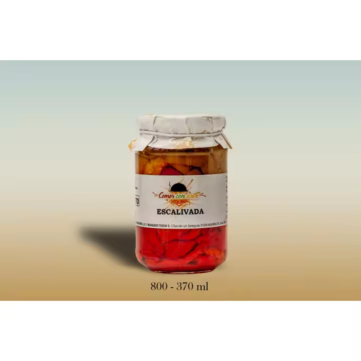Escalivada de verduras artesana con berenjena, pimientos y cebolla. Bote de 320g lleno de sabor tradicional. Pack 3 unidades. - 1