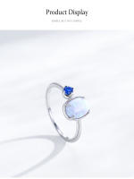 Zenyth-Conjunto de joyería de ópalo de Plata de Ley 925 de lujo, regalo perfecto para Vacaciones o Aniversario de Mujer - details 6