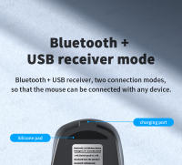 Ratón Inalámbrico Ergonómico Bluetooth 1600DPI Recargable Para MacBook Tablet Computadora Portátil 2.4GHz USB Accesorios De Configuración PC - details 1