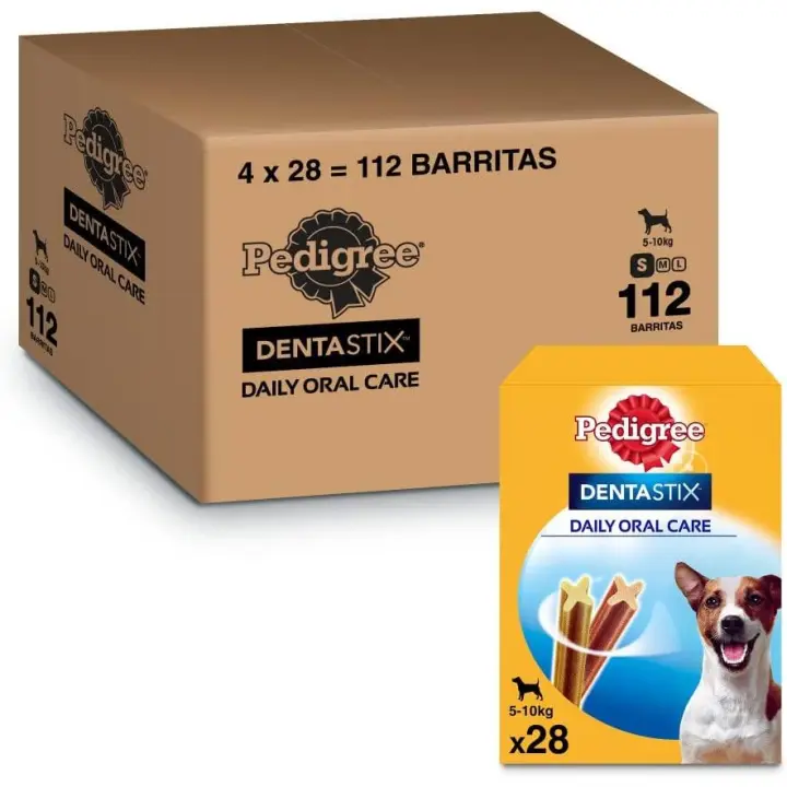 Pedigree Dentastix - Snack Dental para la Higiene Oral de Perros Pequeños (4 paquetes de 28ud) - 1