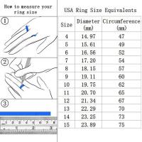 Juego De 2 Anillos De Lujo Para Mujer Con Zirconia AAA Simulada Estilo Clásico Anillo De Boda Moda Anillos De Amor - details 6