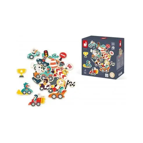 Imanes de coches de carreras 24 piezas - Janod J09641 JU09641 JANOD - 1