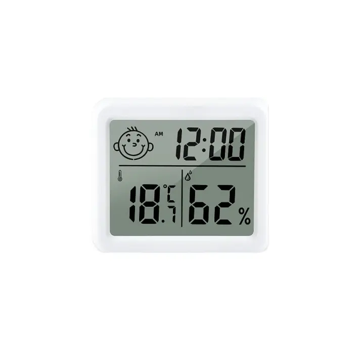 Termometro Digital LCD 4 en 1 temperatura humedad calendario confort Blanco - 1