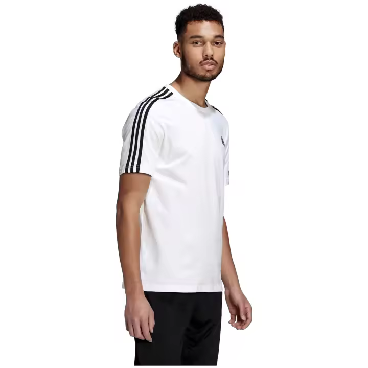Camiseta de Manga Corta Adidas Essentials 3 Bandas para hombre en color blanco - 1