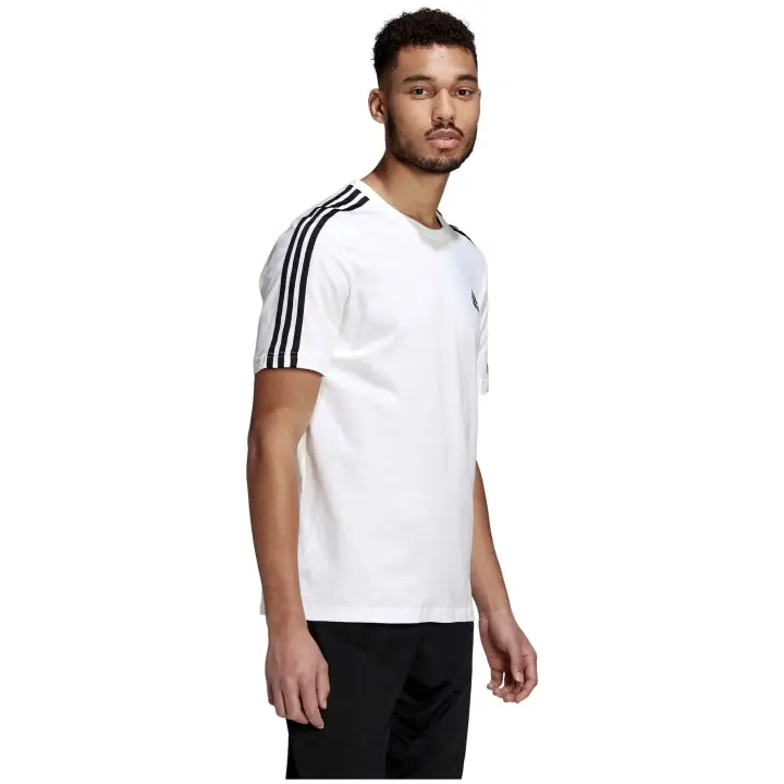 Camiseta de Manga Corta Adidas Essentials 3 Bandas para hombre en color blanco - 1
