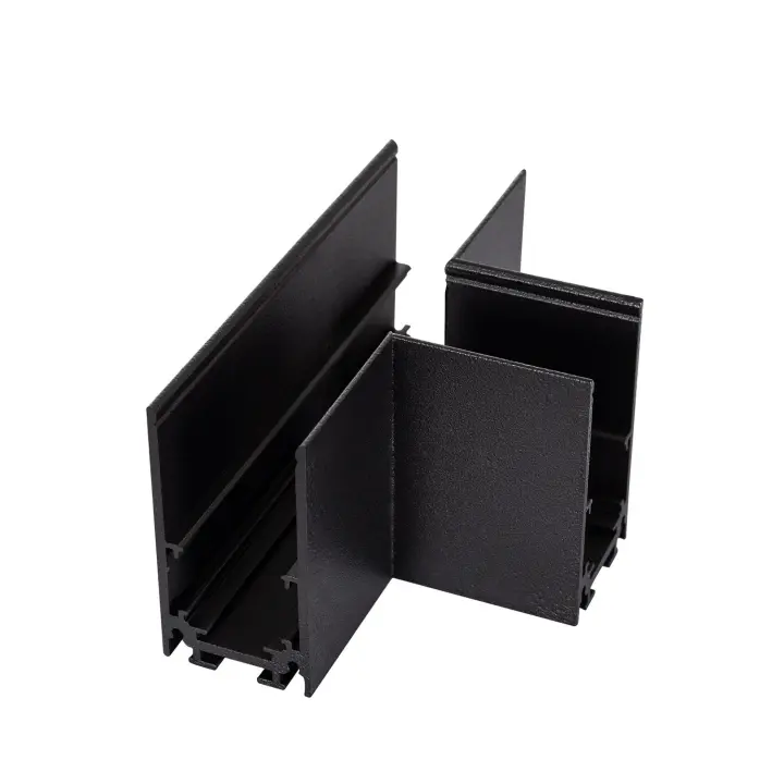 Ledkia Unión en T Horizontal para Carril Magnético Superficie 20mm Negro - 1