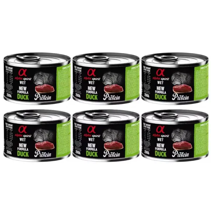 Pack de 6 - Alpha Spirit Húmedo Lata 200 gr para Gatos Esterilizados - 1