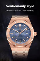 Reloj De Hombre Moda Con Correa De Aleación Y Anillo Octagonal Decorativo Movimiento De Cuarzo Alta Gama Reloj De Negocios - details 5