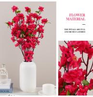 Rama De Cerezo De Seda Artificial Flor De Durazno Para Decoración De Habitaciones Hoteles Accesorios De Fiesta Y Eventos En Rojo Blanco Rosa Amarillo Y Morado - details 1
