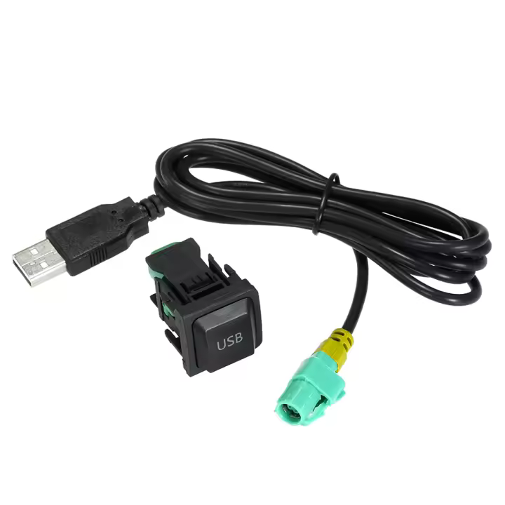 Adaptador De Cable De Audio USB Para CD Player Radio Repuesto Para VW Volkswagen Longitud 130cm Accesorio De Estéreo De Coche - 1