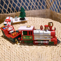 Juguete Eléctrico De Tren Navideño Decoración De Árbol De Navidad Con Sonido Y Luz Carro De Ferrocarril En Marco Regalos De Navidad - details 7