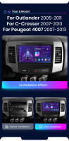 Junsun Radio Coche para Mitsubishi Outlander xl 2 2005 2006 2007 2008 2009 2010 2011 Citroen C-Crosser Inalámbrico CarPlay Android Auto AI Voice 2 din Pantalla Coche Android Auto Multimedia Navegación GPS Auto radio - details 5
