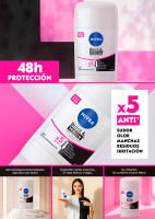 NIVEA Pack ahorro - Desodorante en Stick Black & White Invisible Mujer 50ml x 5 unidades - Protección Antitranspirante 72h - details 0