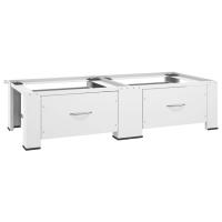 Pedestal Doble de la Lavadora y la Secadora Blanco Soporte Mueble Base Capacidad de carga 100 kg,  100 kg con estantes,  100 kg con cajón y mas - details 2