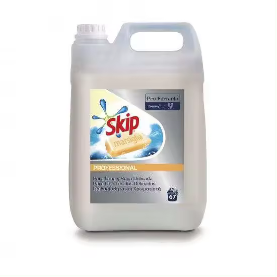 Detergente Skip Profesional Marsella 5L - Limpieza natural - Ideal para ropa delicada y de lana - Elimina manchas difíciles - Marca Diversey - 1