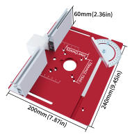 Kit De Elevador De Ruteador Para Carpintería - Placa De Inserto Para Mesa De Ruteador Aluminio Con Guía De Miter Y Bracket Para Motores De 65mm - details 1