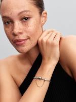 Pandora - Cadena de Seguridad Alargada-Plata de ley y Baño de Oro de 14 K - details 3