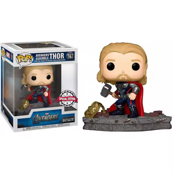 Figura Funko Pop Deluxe Marvel Los Vengadores Avengers Thor-Figura de Vinilo Coleccionable - Idea de Regalo- Mercancia Oficial - Juguetes para Niños y Adultos - Movies Fans - Muñeco para Coleccionistas y Exposición - 1