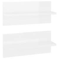vidaXL Estantes de pared 2 uds madera contrachapada 40x11,5x18 cm Gris, Blanco brillante, negro brillante Mueble Almacenaje Estantería para Oficina, Estudio, Dormitorio Estantería/Librería/ mueble de Almacenamiento - details 1