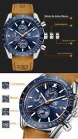 Reloj De Pulsera Deportivo Para Hombre BENYAR 2024 Nueva Marca De Lujo Acero Inoxidable Resistente Al Agua Y Al Choque Cronógrafo - details 3