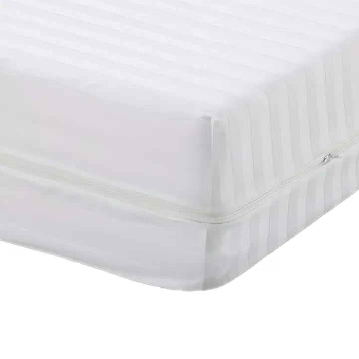 Funda de Colchón Cama de 150 cm – Hipoalergénica, Antibacteriana, Transpirable, Ajustable con Cremallera – Protector de Colchón Blanco King Size - Hipoalergénica, Antibacteriana, Transpirable, Ajustable con Cremallera - 1