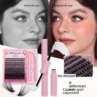 Kit de pestañas postizas de racimos: Juego de extensiones de pestañas de volumen ultra denso con aplicación de calor segmentada. - details 6