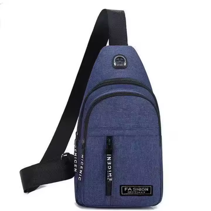 Bolso Bandolera Para Hombres Estilo Casual Deportivo Y De Viaje Con Cierre De Cremallera Material De Nylon Adecuado Para Correr Y Viajes - 1