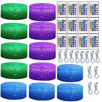 Lámpara De Noche LED 3D Con Base DIY En Acrílico Transparente RGB Control Remoto USB Decoración Para Habitación Regalo De Cumpleaños - details 0