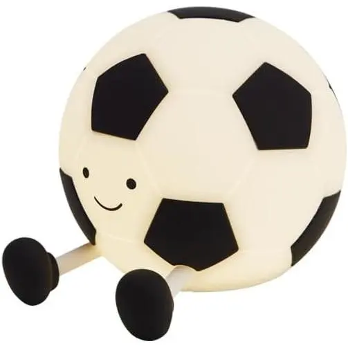 Luz de fútbol para fanáticos de los deportes, luz pequeña recargable regulable, tacto suave, accesorio de luz de noche de fútbol, decoración de partidos, regalo de cumpleaños, Pascua, pareja - 1