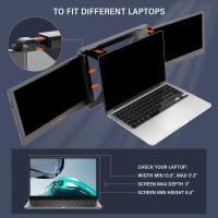 GTMEDIA MATE X Monitor Portátil Doble Pantalla Extensible para Portátiles 13 a 17.3", Extensor de Pantalla Triple 11.6" 1920*1080 IPS, Frecuencia de Actualización 60Hz, Ángulo Visión 178°, Tipo-C/USB/HDMI Plug and Play para Portátil/Teléfono/PS5/Switch - details 7