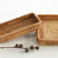 Cesta De Almacenamiento Tejida a Mano En Rotura Para Picnic Almohadilla De Pan Y Comida Caja De Frutas Y Pasteles Decoración De Escritorio En Casa Material De Bambú Ecológico - details 5