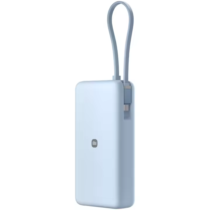 Xiaomi 67W Power Bank 20000 (Integrated Cable) - Azul Hielo, Pantalla Digital, Carga 67W/65W, Cable USB-C, 3 Puertos, Gran Capacidad - 1