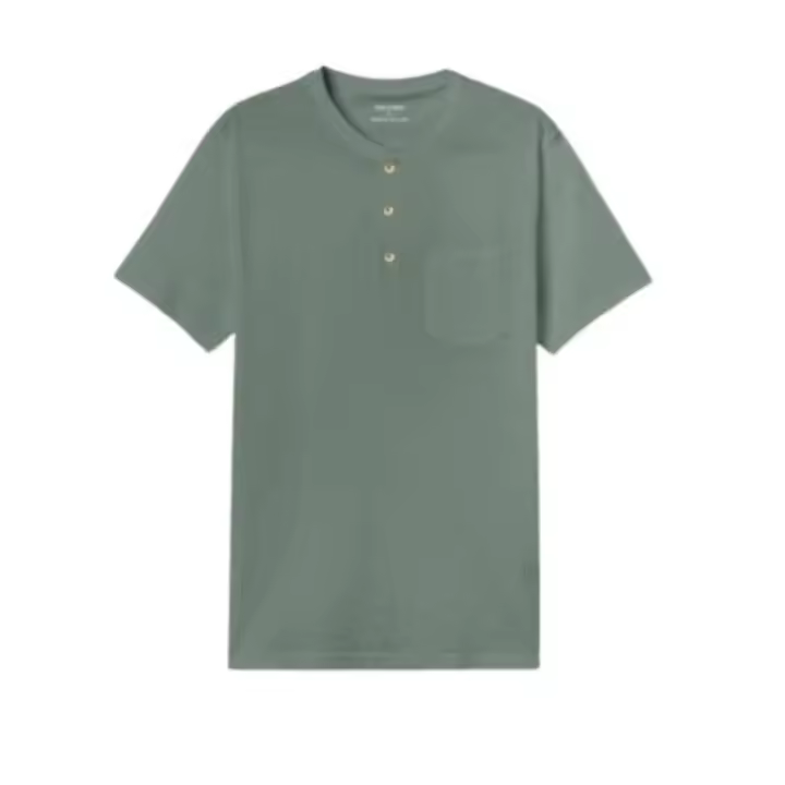 Tiffosi - Camiseta para Hombre - Manga Corta - Regular Fit con Bolsillo - Verde - 1