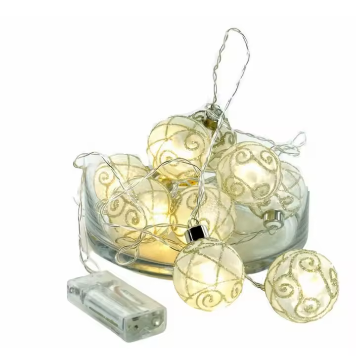 Gerimport Guirnalda Navidad Luces Led Bolas Cristal - Decoración Navideña - 1