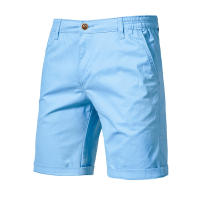 Verano nuevos pantalones cortos casuales de algodón para hombres europeos y americanos rectos ajustados pantalones de cinco cuartos ropa de hombre de color sólido de gran tamaño - details 9