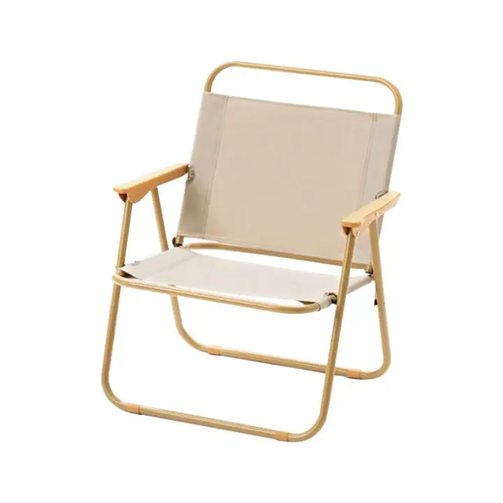 Silla de Playa Plegable con Reposabrazos ,SILLA CAMPING, Estructura de Acero Resistente,Asiento de Lona Impermeable,Estampado a Rayas ,Ideal para Playa o Camping ,Pesca, Estructura de Acero - 1