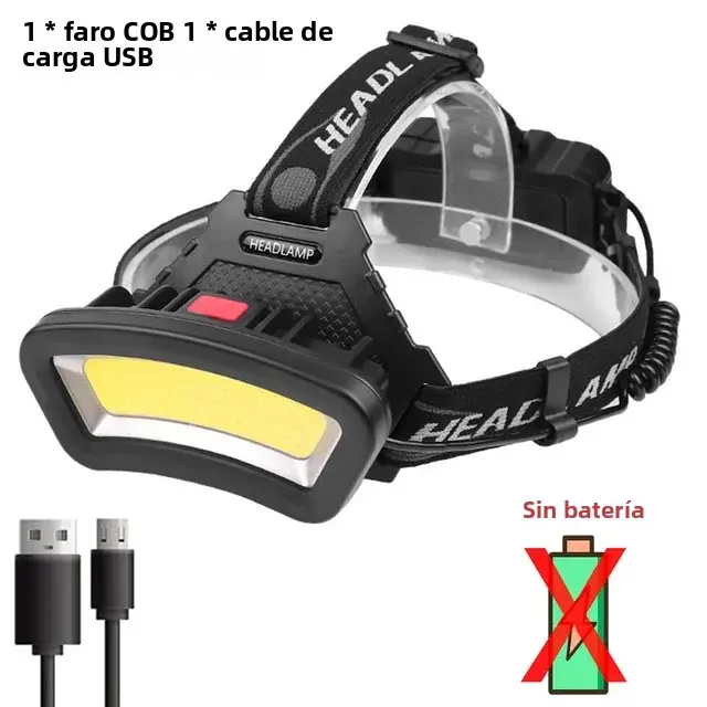 Lámpara Frontal LED KDULIT Potente Con Batería 18650 Mejor Para Camping Y Pesca Luz Torcha COB Impermeable Con Tres Modos De Iluminación - 1