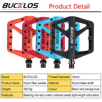 Pedales De Bicicleta BUCKLOS Plataforma Ancha Antideslizante Ultraligero Aluminio Aleación Pedales De BMX MTB Para Montaña Con Rodamientos DU - details 3