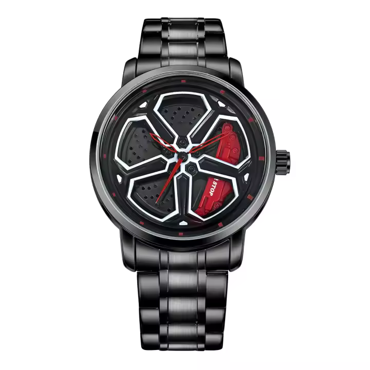 Reloj De Cuarzo Para Hombre NS Cuatro Hojas De Clover Diseño Creativo Casual Correa De Acero Inoxidable Resistente Al Agua - 1