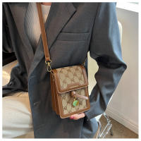 Bolso Cruzado Mini Vertical Para Mujer Estilo Retro Textura Premium Bolso De Hombro Para Niñas Bolsa Para Teléfono Móvil - details 4