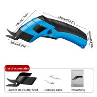 Tijeras Eléctricas Sin Cable Para Costura Aideepen Recargables Por USB Para Corte De Algodón Tela Cuero Y Otros Material Blade De Acero Tungsteno - details 16