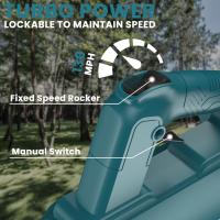 Soplador de hojas inalámbrico para batería Makita de 18 V, Soplador eléctrico de 480 CFM con motor sin escobillas, bloqueable para mantener velocidades de hasta 130 MPH, soplador de mano para quitar nieve, cuidar el césped, patio (sin batería) - details 3