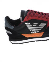 Emporio Armani Zapatillas Zapatos de Cuero Hombre Negro Azul X4X215 XL200 R152 - details 7